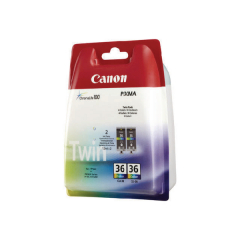 Canon CLI-36 CMY Inkjet Cartridges (Pack of 2) 1511B018 Image