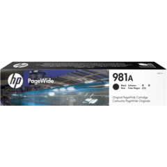 HP 981A Black Standard Capacity Ink Cartridge 106ml for HP PageWide Enterprise Color 556/586 - J3M71A Image