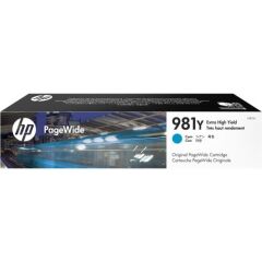 HP 981Y Cyan High Yield Ink Cartridge 183ml for HP PageWide Enterprise Color 556/586 - L0R13A Image