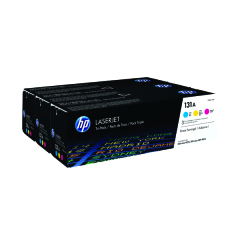 HP 131A Cyan/Magenta/Yellow Laserjet Toner Cartridges (Pack of 3) CF213A Image