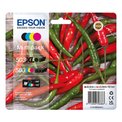 Epson Chillie 503XL Black, standard Cyan, Magenta, Yellow Multipack of 4 - C13T09R94010 Image