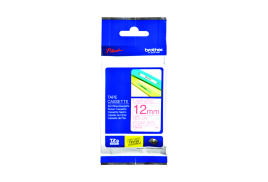 Brother P-Touch 12mm Red On Clear Labelling Tape TZE132