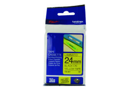 Brother P-Touch 24mm Black on Yellow TZE651 Labelling Tape TZE651