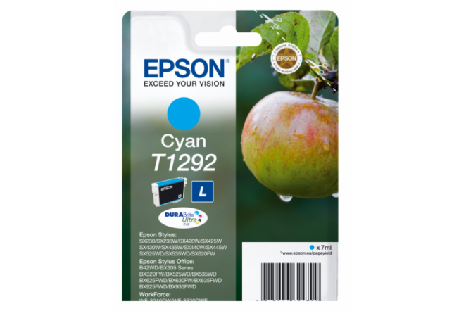 Epson T1292 Apple Cyan Standard Capacity Ink Cartridge 7ml C13t12924012 1355