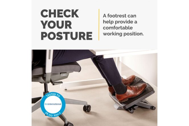 Fellowes Rocking Footstool Fellowes Professional Series Ultimate Footrest Black 8067001