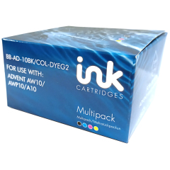 BB Compat Advent ABK10 Black Dye ACLR (10) Cartridge Multipack Image