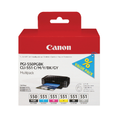 Canon PGI550 Black and Colour Multipack Cartridges 6496B005 Image