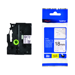 Brother TZe P-touch Security Label Tape 18mmx8m Black on White TZESE4 Image